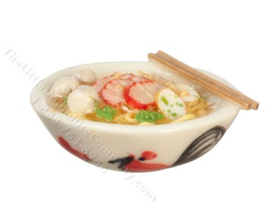 (image for) Miniature Bowl of Noodles for Dollhouses