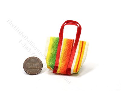 (image for) Miniature Beach Tote Bag For Dollhouses