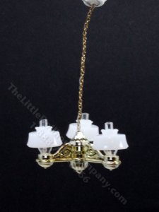 (image for) Miniature 3-Arm Ceiling Light for Dollhouses