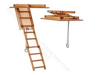 (image for) Half-Scale Folding Attic Stairs for Dollhouses