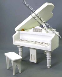 (image for) Miniature Baby Grand Piano for Dollhouses