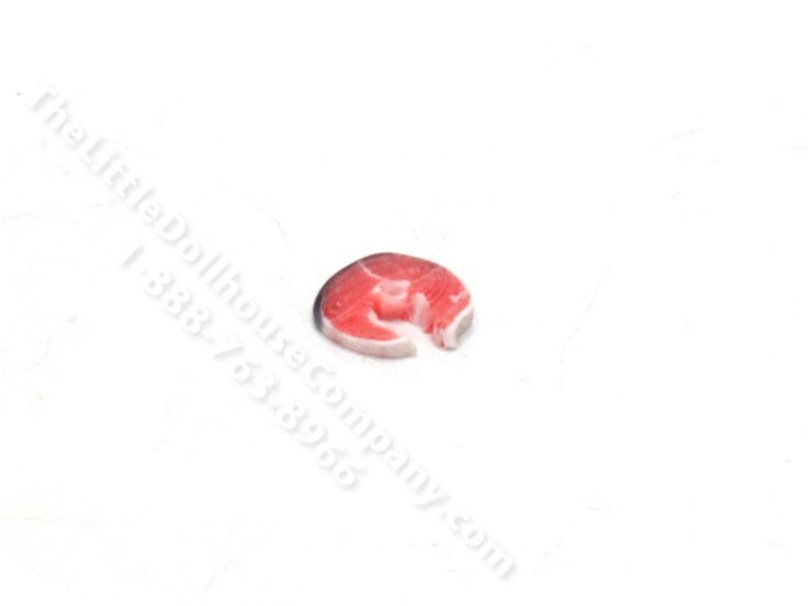 (image for) Miniature Pink Salmon Steak for Dollhouses