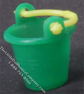(image for) Miniature Green Beach Pail for Dollhouses