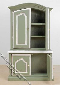 (image for) Miniature Green Kitchen Cabinet/Pantry for Dollhouses