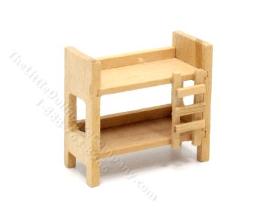 (image for) Miniature Unfinished Bunk Bed for Dollhouses (1/2" Scale)