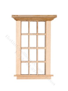 (image for) Miniature 6-Over-6 Classical Window for Dollhouses