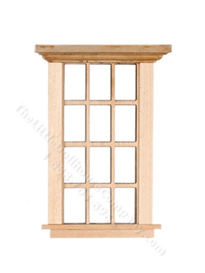 (image for) Miniature 6-Over-6 Classical Window for Dollhouses