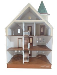 (image for) Full Scale House On The Hill Laser Cut Dollhouse Kit