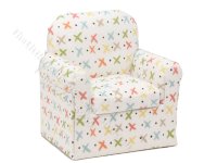 (image for) Miniature Pastel Youth Armchair for Dollhouses
