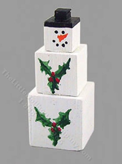 (image for) Miniature Snowman Boxes for Dollhoses