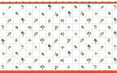 (image for) Miniature Kitchen Tile with Fruit Designs