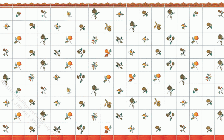 (image for) Miniature Kitchen Tile with Fruit Designs