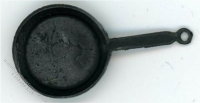 (image for) Miniature Frying Pan, Medium Handle, Black For Dollhouses
