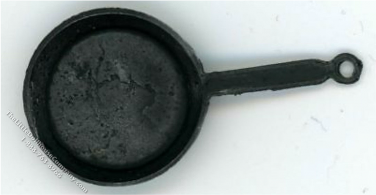 (image for) Miniature Frying Pan, Medium Handle, Black For Dollhouses