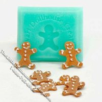 (image for) Gingerbread Man Mold with Clay for Dollhouses