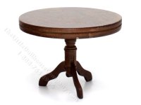 (image for) Miniature Walnut Pedestal Table for Dollhouses