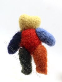 (image for) Miniature Medium Size Multicolor Mohair Teddy Bear by Erna Meyer