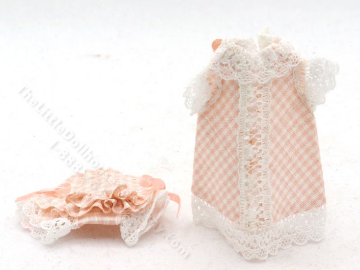 (image for) Miniature Pink Gingham Baby Dress and Bloomers