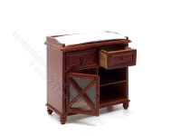 (image for) Miniature Walnut Changing Table for Dollhouses
