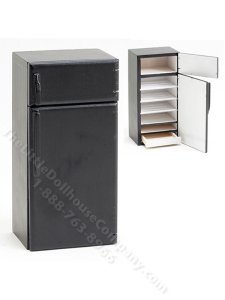 (image for) Dollhouse Miniature Black Refrigerator