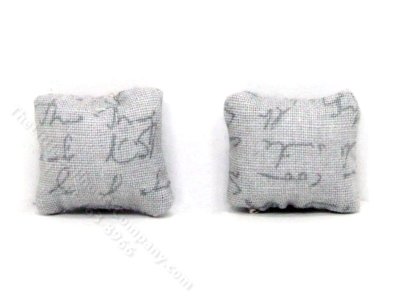(image for) Miniature Pair of Grey Words Pillows