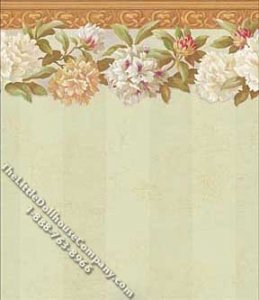 (image for) Dollhouse Scale Model Wallpaper Rhododendron Stripe Pattern