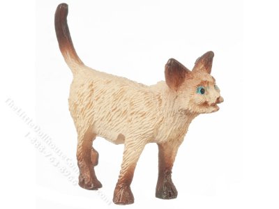 (image for) Miniature Standing Siamese Cat for Dollhouses