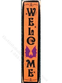 (image for) Miniature Halloween 'Welcome' Porch Board for Dollhouses