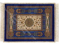 (image for) Dollhouse Scale Model Turkish Carpet - Blue