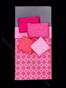 (image for) Miniature Single Pink Medallion Bedding Set