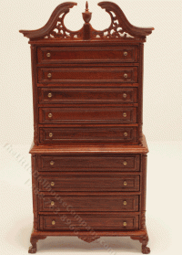 (image for) Miniature Walnut Tall Chest of Drawers