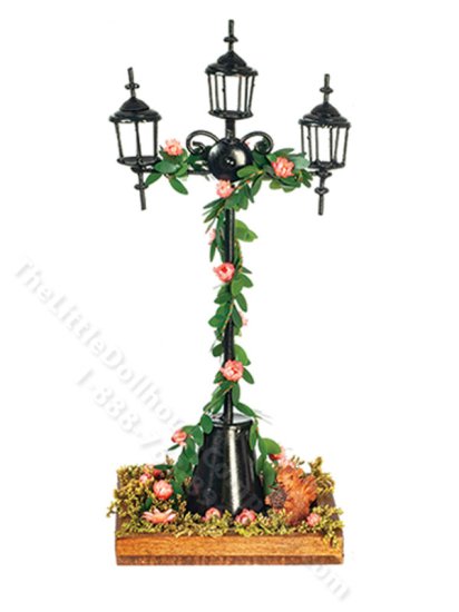 (image for) Miniature Flower Lamp Post for Dollhouses