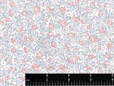 (image for) Blue and Pink Abstract Floral Miniature Wallpaper for Dollhouses