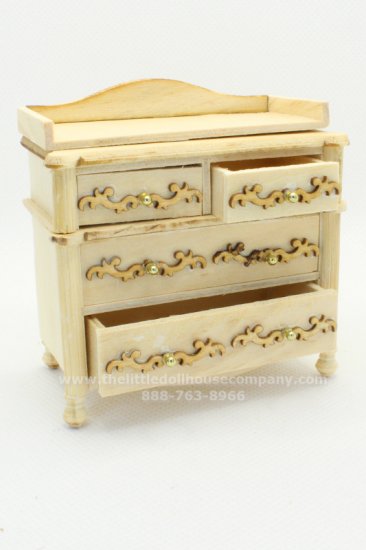(image for) Miniature Unfinished Change Table for your Dollhouse