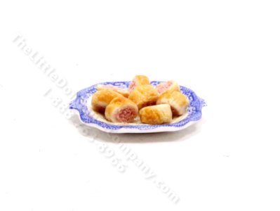 (image for) Miniature Stokesay Ware Plate with Sausagae Rolls