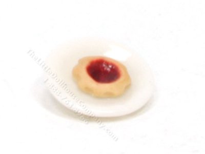 (image for) 1/2 Scale Miniature Jam Tart on Plate by Charlotte Willmott
