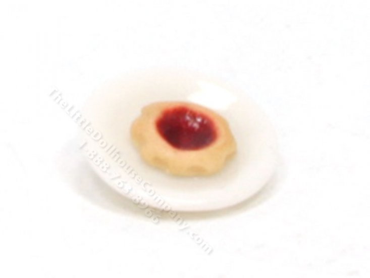 (image for) 1/2 Scale Miniature Jam Tart on Plate by Charlotte Willmott