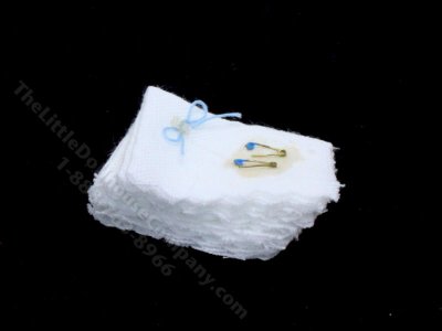 (image for) Miniature Cloth Diapers for Dollhouses