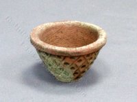 (image for) Miniature Diamond Print Clay Pot for Dollhouses
