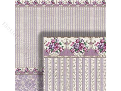 (image for) 1/2 Scale Wallpaper Wainscot for Dollhouses