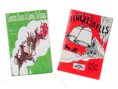 (image for) Miniature Vintage Christmas Sheet Music for Dollhouses