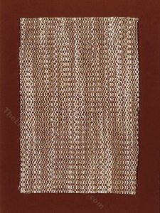 (image for) Miniature Brown Textured Stripe Rug for Dollhouses