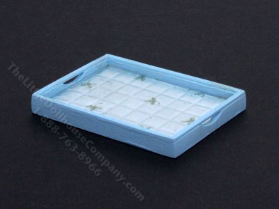 (image for) Miniature Blue Tiled Tray for Dollhouses