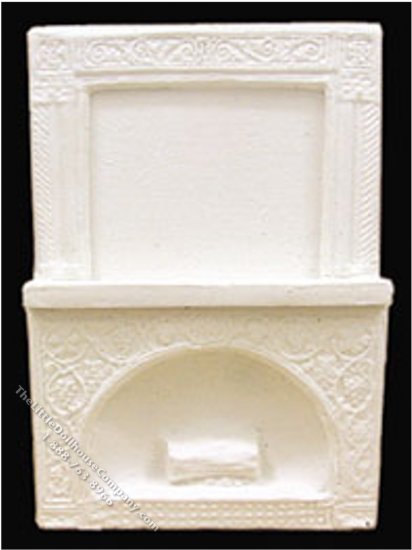 (image for) 1/2 Scale Resin Paintable Fireplace for Dollhouses