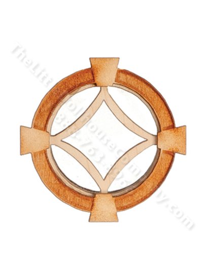 (image for) Miniature Round Star Pattern Keystone Window For Dollhouses