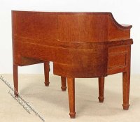 (image for) Miniature 3pc Walnut Cockcroft Study Set for Dollhouses