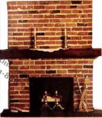(image for) Fairfield Natural Brick Dollhouse Fireplace