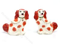 (image for) Miniature Staffordshire Dog Figurines for Dollhouses