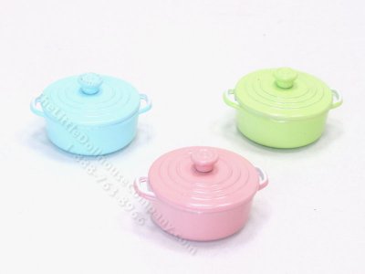 (image for) Miniature Colourful Pot with Lid for Dollhouses
