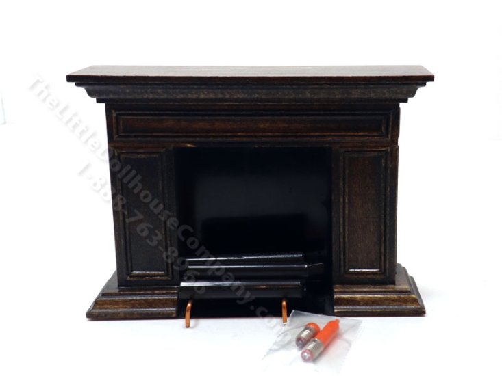 (image for) Dollhouse Scale Model Williamsburg Flickering Fireplace